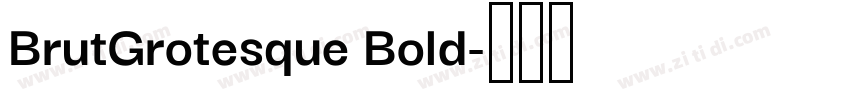 BrutGrotesque Bold字体转换